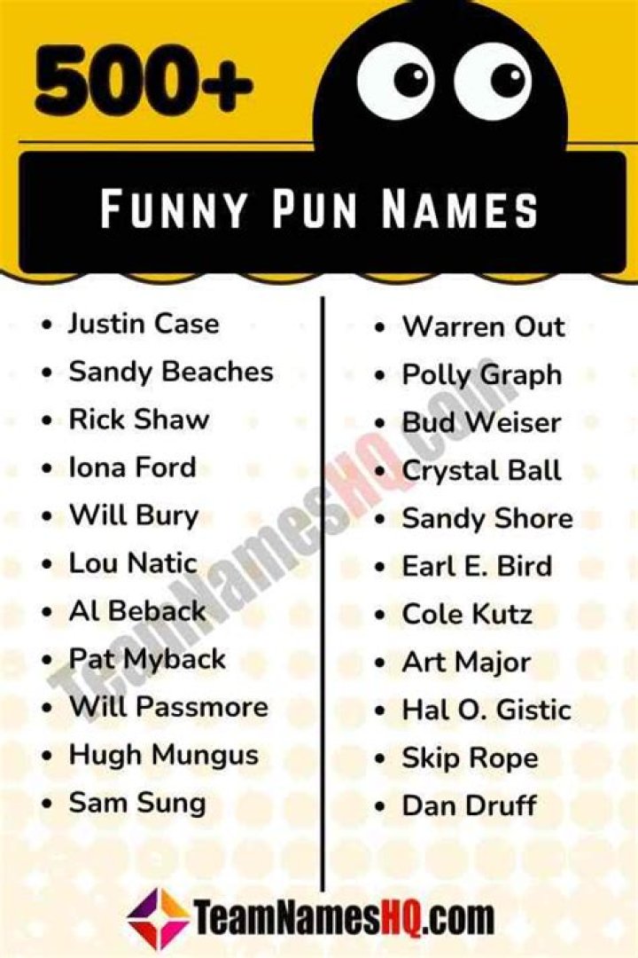 Witty Wonders: A Dive Into Funny Name Puns